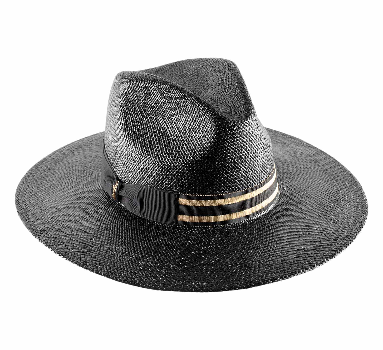 chapeau Noir bord long
